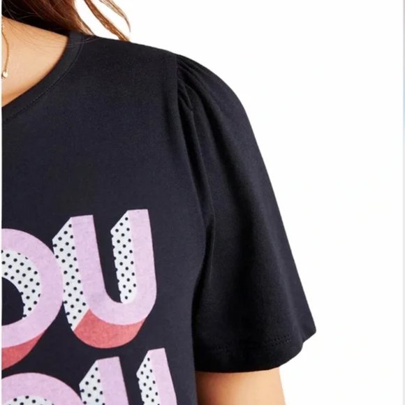Anthropologie Bisou Bisou Supporting Living Beyond Breast Cancer Graphic Tee S - Picture 5 of 6